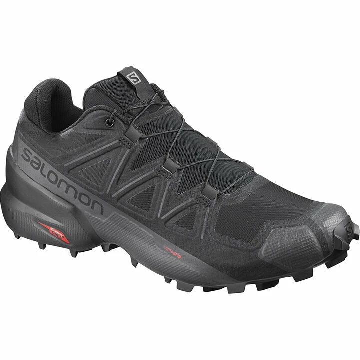Salomon Mens Speedcross 5 WIDE Hiking Shoes - Black 1 Salomon Mens Speedcross 5 WIDE Hiking Shoes - Black