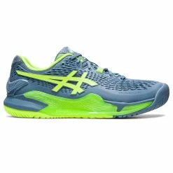 Asics Gel-Resolution 9 WIDE Men's Tennis Shoes - Steel Blue/Green