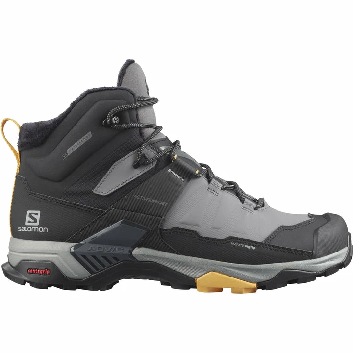Salomon X Ultra 4 Mid Winter Thinsulate Climasalomon Waterproof Men's Boots - Quiet Shade 1 Salomon X Ultra 4 Mid Winter Thinsulate Climasalomon Waterproof Men's Boots - Quiet Shade