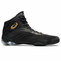 Asics Split Elite Men's Wrestling Shoes - Black/Pure Gold