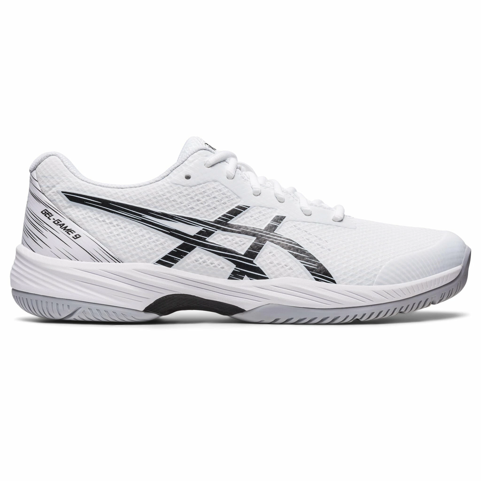 Asics Gel-Game 9 Men's Tennis Shoes - White/Black 1 Asics Gel-Game 9 Men's Tennis Shoes - White/Black