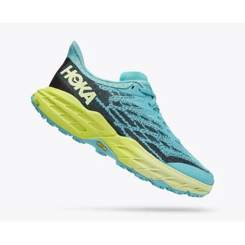 Hoka Speedgoat 5 Women's Running Shoes - Coastal Shade / Green Glow 3 Hoka Speedgoat 5 Women's Running Shoes - Coastal Shade / Green Glow - Image 3