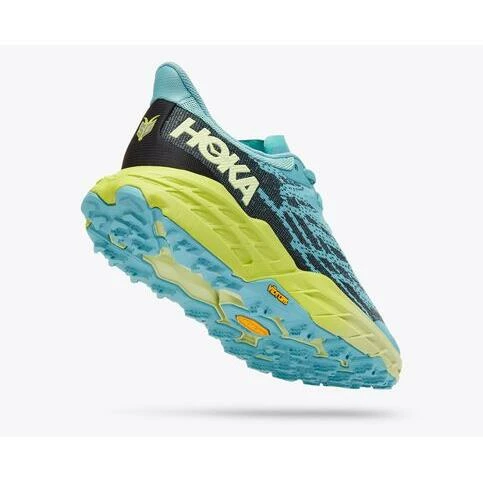 Hoka Speedgoat 5 Women's Running Shoes - Coastal Shade / Green Glow 4 Hoka Speedgoat 5 Women's Running Shoes - Coastal Shade / Green Glow - Image 4