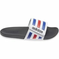 Adidas Adilette Comfort Adjustable Men's Sandals - White/Blue/Red